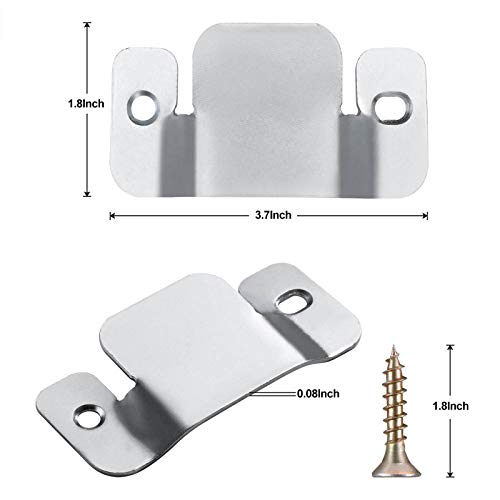 Sectional Couch Connector Brackets - Heavy Duty Metal Sofa Interlock, 4 Pack