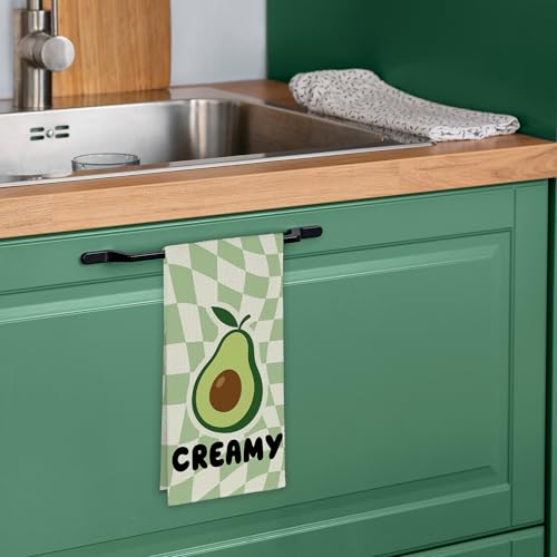 Trendy Green Avocado Kitchen Towels - 16x24in Decorative Hand Towels