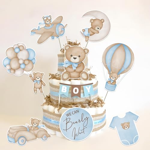 16Pcs Bear Centerpieces for Baby Shower & Birthday Party Decorations
