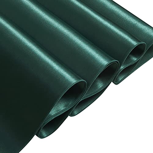 Blackish Green Satin Table Cover 60x120 Inches - 6 Pack, Rectangular