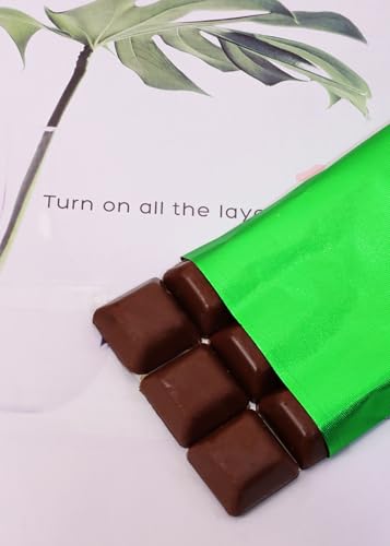 Green 6x6 Inch Aluminum Foil Candy Wrappers 100Pcs for Chocolates & Gifts