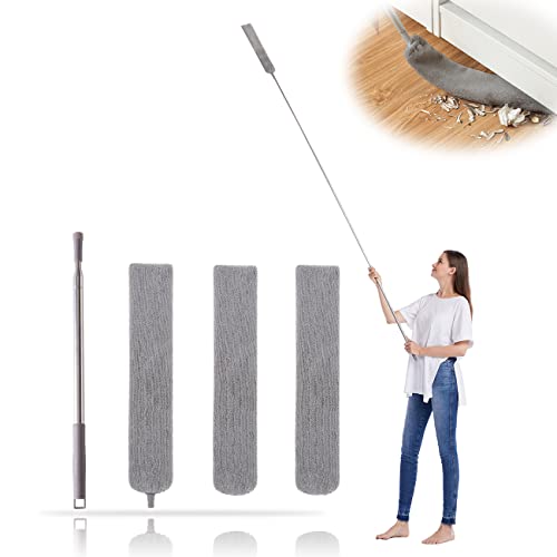 Retractable Gap Dust Cleaner with 100” Extension Pole & 3 Cloths