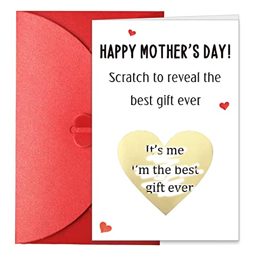Funny Mother's Day Scratch Off Card with Envelope for Mom