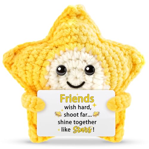 Handmade Yellow Star Gift for Best Friends - Emotional Crochet Keepsake