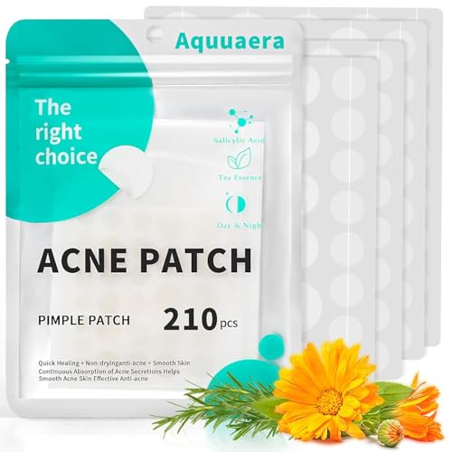 Aquuaera Hydrocolloid Pimple Patches 210 Count - Acne Spot Care
