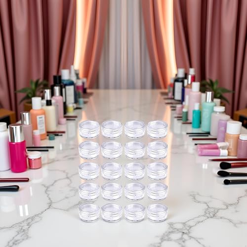 Zhuluck 20Pcs 5ml Clear Travel Cosmetic Jars with Lids