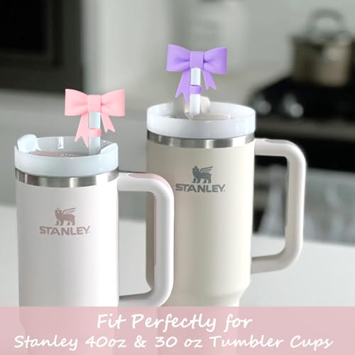 Cute Bow Straw Covers for Stanley 30/40 oz Tumblers - 3 Pack