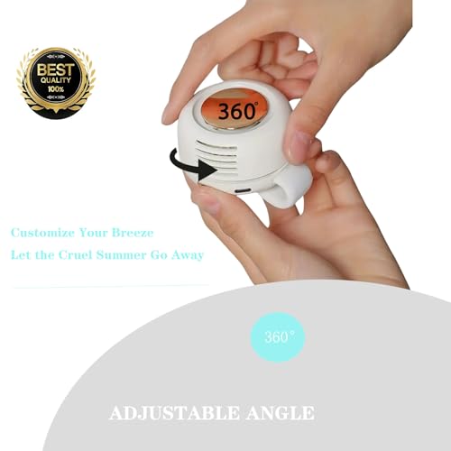 Portable Bladeless Clip-On Fan - Rechargeable White Mini Fan