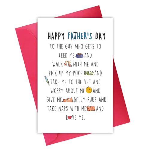 Dog Dad Fathers Day Card - Cute Greeting Card from The Dog