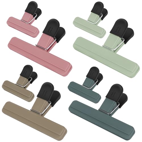 TACGEA 8-Pack Food Clips with Airtight Seal - Large & Small Bag Clips