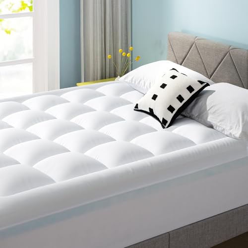 Best Price Mattress 4 Inch Pillowtop Mattress Topper and Pad Combo, 2 Inch Egg Crate Foam Mattress Topper, 2 Inch Plush Mattress Pad, Certified Safe Foam and Fabric, Dorm Essentials, Full