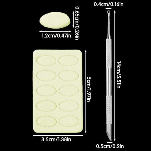 Eldraqth Stainless Steel Dual Ended Cuticle Pusher and Sandpaper Sheets