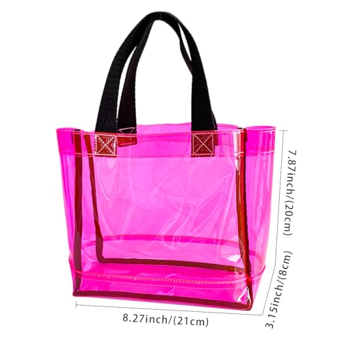 TotePrint Clear Small Tote Bag & Travel Makeup Pouch with Handle