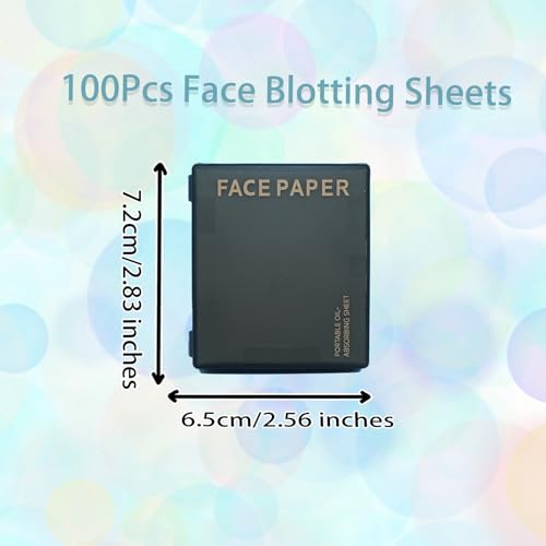 Benepoint Oil Blotting Sheets for Face - 100 Pcs Bamboo Charcoal Oil Control Film with Mirror and Puff Case