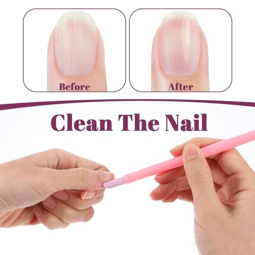 Exircy 10Pcs Pumice Stone Cuticle Pusher Pen, Ergonomic Nail Care Tool