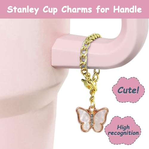 Pink Stanley Cup Accessories Set for 30/40 oz Tumblers - Straw Covers, Silicone Stopper, Handle Charm, Silicone Boot
