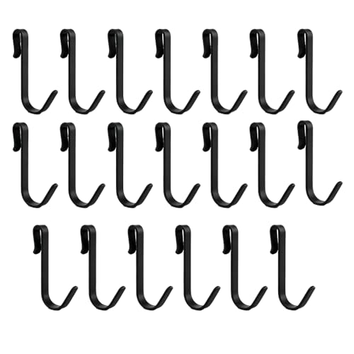 DSkoiph 20 Pcs J Shaped Stainless Steel Hook Set for Home & Office