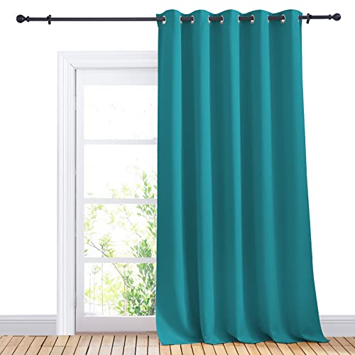 NICETOWN Thermal Insulated Blackout Curtain Panel, Peacock Teal, 70x95 Inch