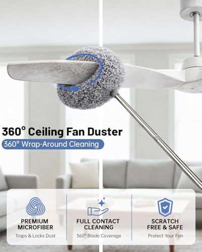 3-in-1 Duster Cleaning Kit with Extension Pole for High Ceilings