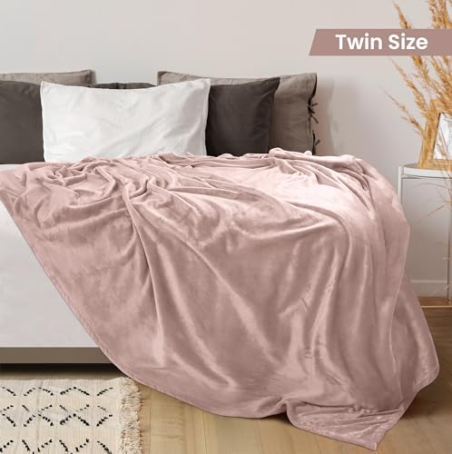 Utopia Bedding Soft Fleece Blanket Twin Size Rose Pink 60x80