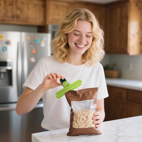 Leezmark 6-Pack Heavy-Duty Chip Clips - Large Food Bag Sealers