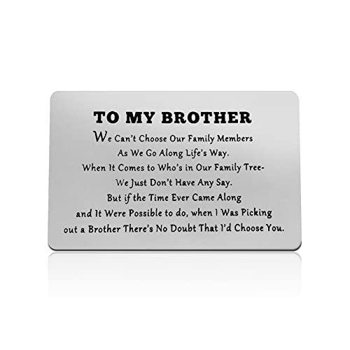 Engraved Wallet Card for Brother | Meaningful Gift from Sister