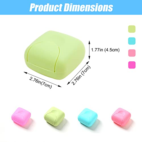 RETON Portable Travel Soap Container Set - 4 Colorful Holders