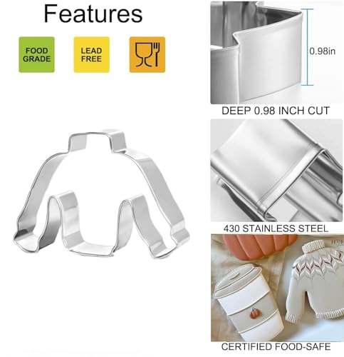 Large Coffee Mug Cookie Cutter for Christmas Thanksgiving Winter Baking
