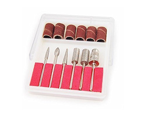 ZXUY 6-Piece Nail Drill Bits Set with 3/32 Inch Shank for Acrylic Nails
