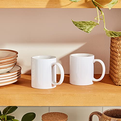 Cricut Beveled Blank Mug 12oz Set of 2 White Sublimation Coffee Cups