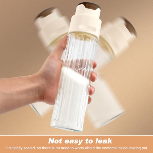 Automatic Sugar Dispenser 16.9oz Glass Jar for Coffee & Kitchen - White