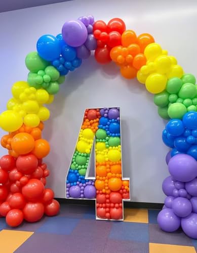 Rainbow Balloon Arch Kit - 203-Piece Garland Set for Party Decorations