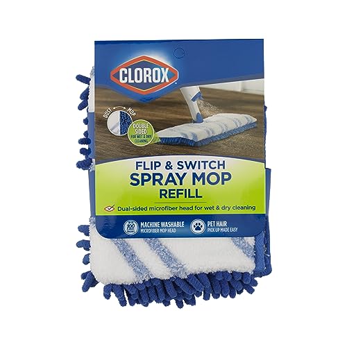 Clorox Ready Flip Mop Refill Pad - Machine Washable Dual-Sided