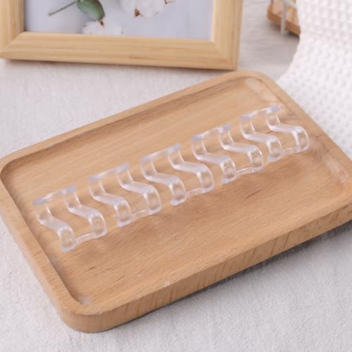 HAKDAY Clear Medium Space-Saving Hanger Connectors - 60PCS Clothes Hooks
