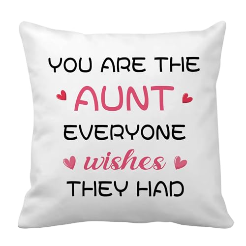 Personalized Aunt Throw Pillow Cover - 18x18 Inch Gift