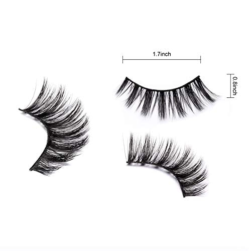 DYSILK Wispy Faux Mink Lashes 3 Pairs - Fluffy Cat Eye False Eyelashes