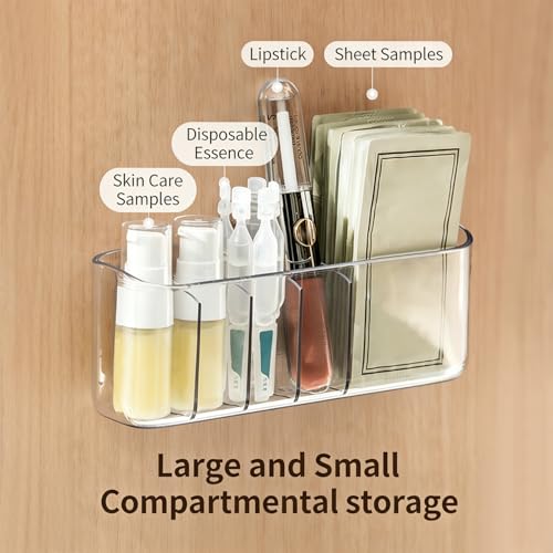Wall-Mounted Bathroom Organizer with 5 Compartments for Cosmetics