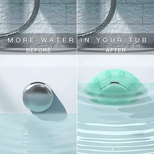 MUSMU Bathtub Overflow Drain Cover, Silicone Deep Water Bath Stopper