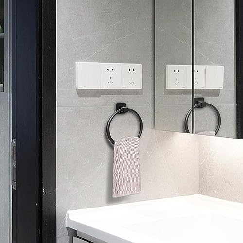 Matte Black Towel Ring - Heavy Duty Stainless Steel Bathroom Holder
