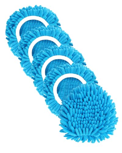 5-Pack Chenille Mop Heads Replacement for Ocedar Easywring Spin Mop - Microfiber Duster Refill