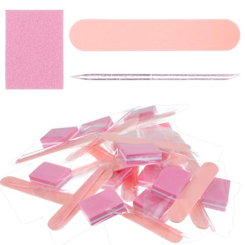 Disposable Manicure Kit 3-Piece Individual Package 24 Sets Pink
