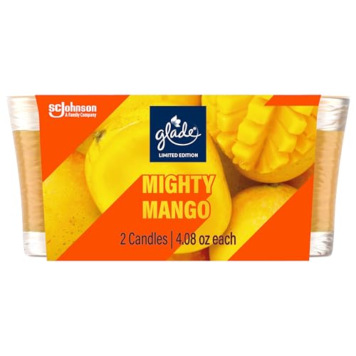 Glade Mighty Mango Candle - Limited Edition, 2 Pack, 8.16 oz