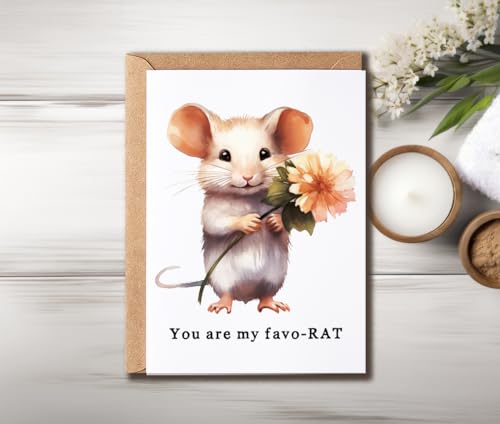 You Are My Favo-Rat Card - Cute Pun Card for Best Friends