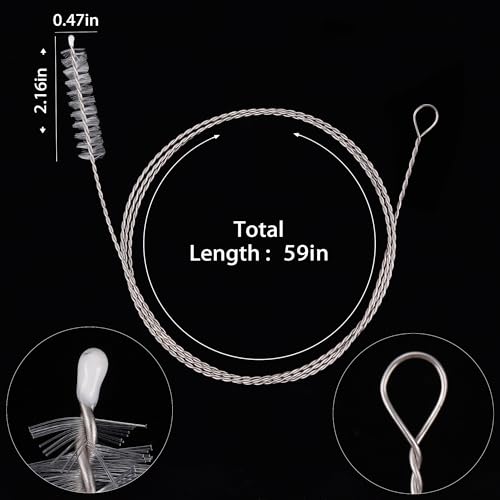 Mygeromon 2 PCS Flexible Drain Brush - Extra Long 59 Inch Cleaner
