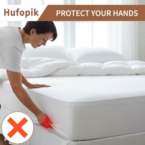 Hufopik Teak Wood Mattress Lifter Tool, 13.4 x 2.7 Inch Bed Sheet Tucker