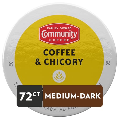 Community Coffee & Chicory Coffee Pods for Keurig K-Cup, 72 Count (6 Pack)