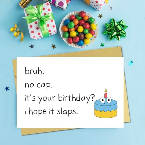 Zoytonky Fun Teen Birthday Card for Boys & Girls - Variation 07, 8x5.3in