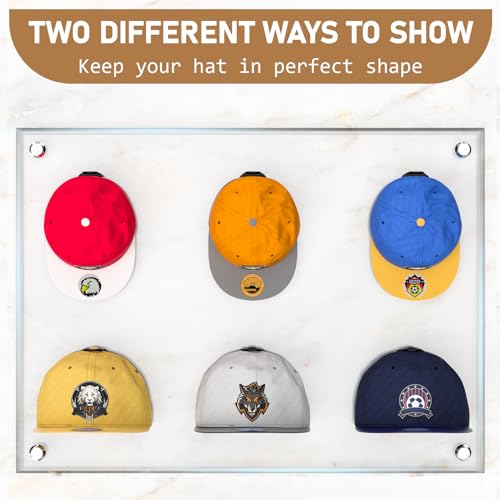 22 Pack Adhesive Hat Hooks for Wall - Strong Baseball Cap Rack, Black