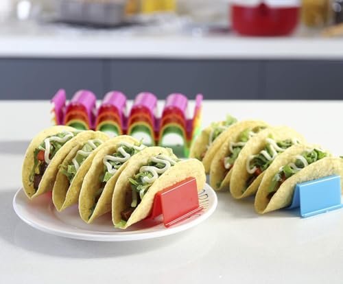 BPA-Free 6-Color Taco Holder Stand - Stackable 6-Slot Design