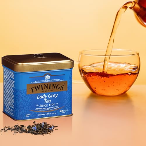 Twinings Lady Grey Loose Leaf Black Tea - Citrus, Pack of 6, 3.53oz